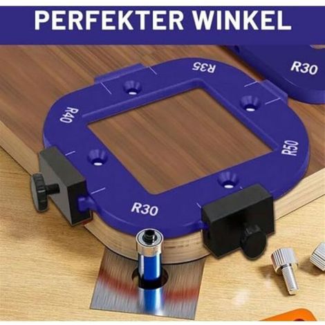 2pcs Gabarit de rayon pour défonceuse - Alliage aluminium Précision CNC - Menuiserie - R10 R50 (1/5)