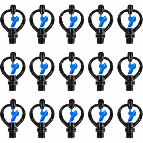 (Type turbine) 15 buses d'arrosage en plastique technique, rotation automatique à 360°, filetage mâle G1/2, installation facile (1/5)