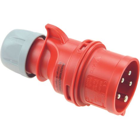 Spina portatile (convertitore di fase) 16A 5P 400V rossa IP44 shark 7015-6b