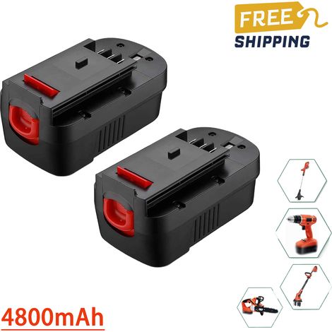 2 pièces 4.8Ah 18 volts HPB18 remplacement pour batterie Black + Decker 244760-00 A1718 FS18FL FSB18 broche de batterie pour outils électriques 18 volts (1/5)