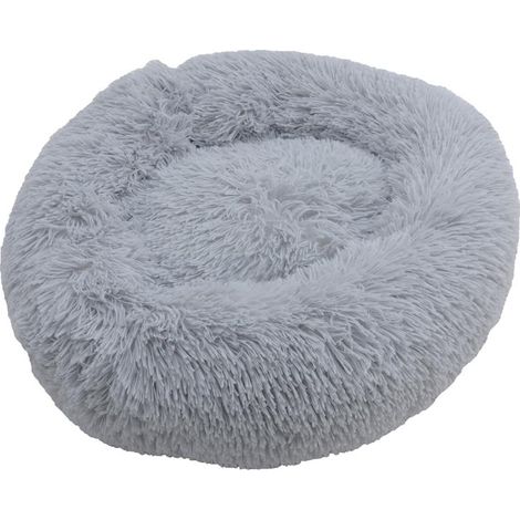 Hundebett Hundekissen Hundekorb Plüsch Tierbett Hundesofa Katzenbett Grau 50x50x16 cm (1/3)