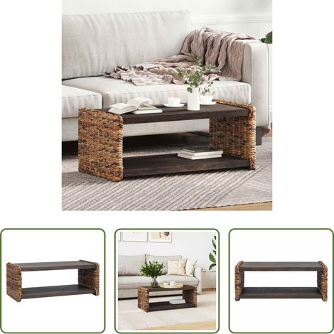 Table basse - Table basse Naturel 90 x 45 x 35 cm Bois de Mahogany Massif (1/5)