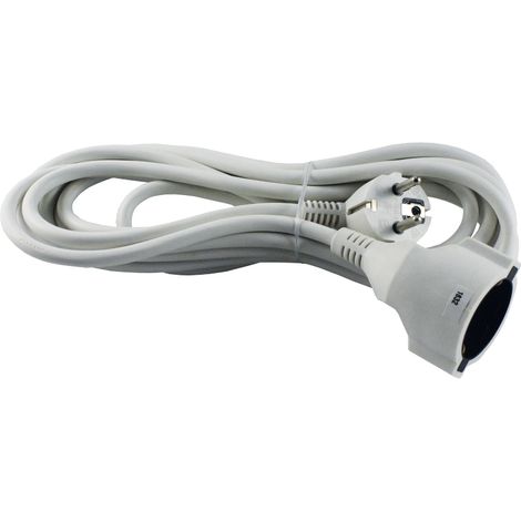 WURKO prolongador 2 metros cable 3x1,5 mm , Prolongador 2 metros cable 3x1,5 mm con base y enchufe reforzados con toma de tierraBlancoPotencia máxima 3500W250V 16 Amper (1/2)