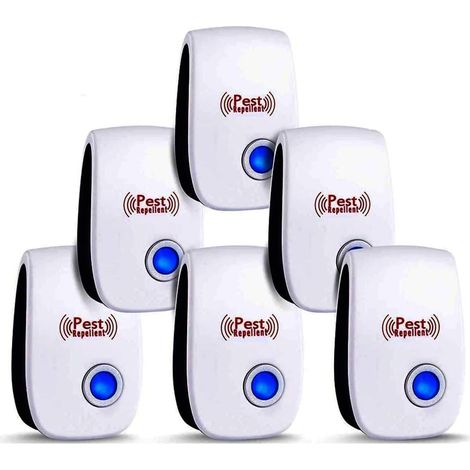 Ultrasonic Pest Repeller 6 Pack, Pest Repellent Plug In Indoor Pest Control For Mosquito, Insects,Cockroaches, Mouse, Rats, Bug, Spider, Ant, Rodent, Human & Pet Safe (1/5)