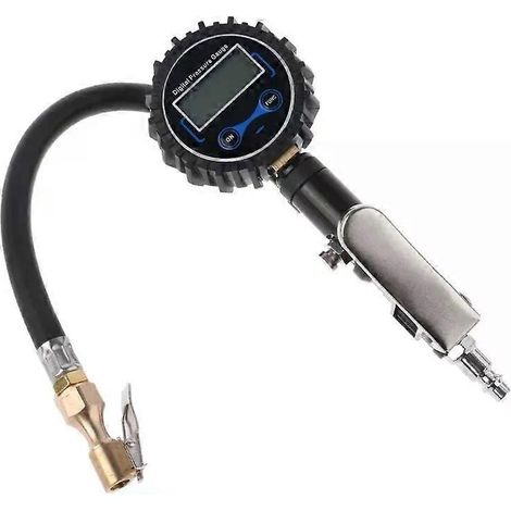 Digitaler Reifenfüller mit Manometer und 200 PSI Luftanschluss für LKW/PKW/Fahrrad (1 Stück) - JXLGV (1/4)