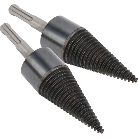 Lot de 2 Cône Fendeur de Bois Torsadé Foret à Bois 32mm Outil Bûcheron (1/5)