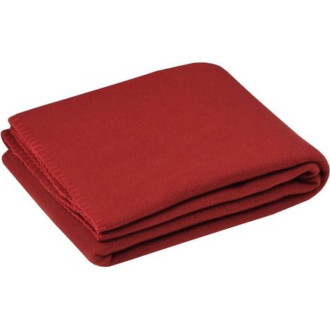 Couverture Carlton 125x150 rouge polaire (1/3)