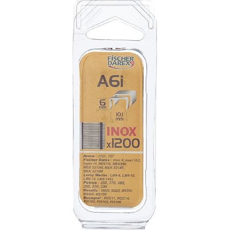 FISCHER DAREX Lot de 1200 agrafes fil fin FISCHER DAREX A6i (1/3)