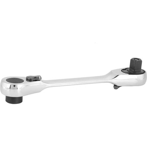 MINKUROW Mini Llave De Carraca Y Llave De Punta Multiherramienta Destornillador Llave Dinamométrica Hexagonal 72 Dientes Carraca Reversible Con Llave De Punta (107mm) (1/4)