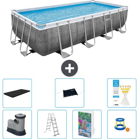 Bestway Bestway Power Steel Rectangulaire - 549x274x122 cm - 8-pièces S559 (1/4)