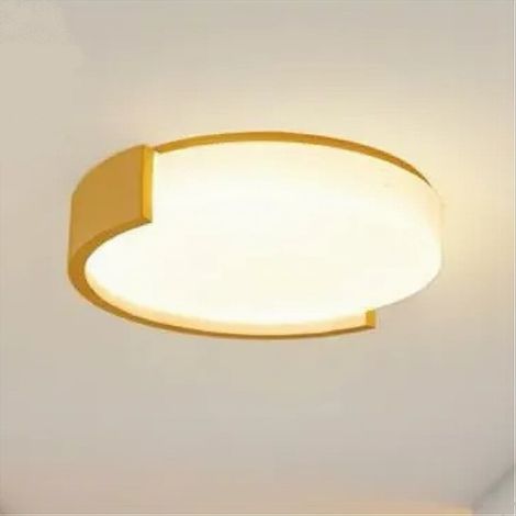 TrAdE Shop Traesio - Plafoniera Led 24w Cerchio Oro Design Moderno Soffitto Tonda Luce Naturale 50118 - (1/4)