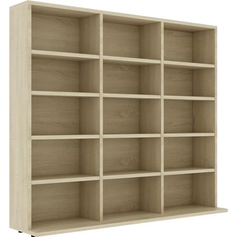 vidaXL Armadietto CD Rovere Sonoma 100x23x89,5 cm in Legno Multistrato (1/5)