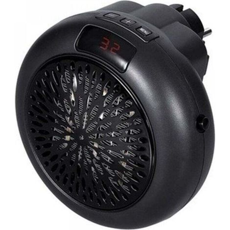 Mini radiateur soufflant électrique 900 W, radiateur mobile, noir (1/4)