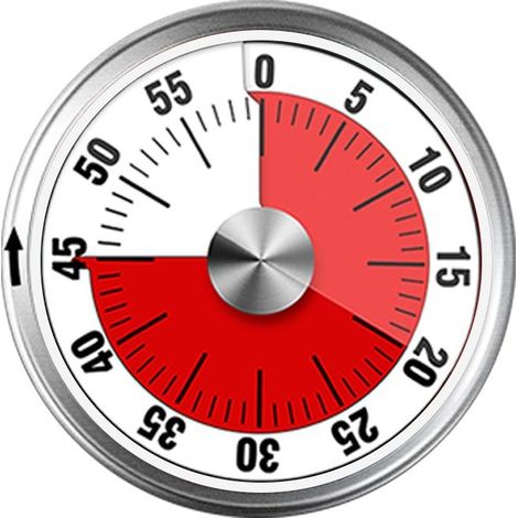 Magnetic Mechanical Kitchen Timer - 60-Minute Visual Countdown with Audible Alarm for Children and Adults - Cooking, Baking, BBQ, Steaming (1/5)