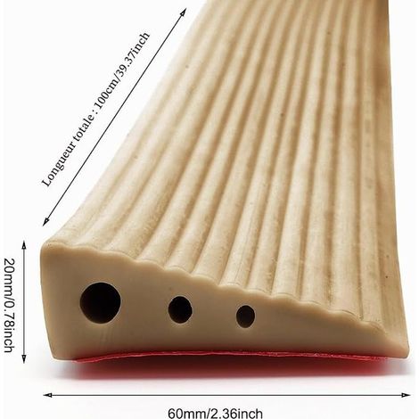 Threshold Bar 100 x 6 x 2 cm PVC Silicone for Doors, Steps, Stairs