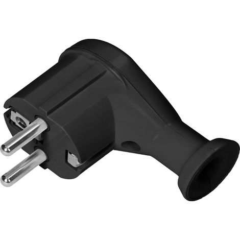 ORNO AE-13261/B Clavija Enchufe 2P+Z, Uni-Schuko (Negro)