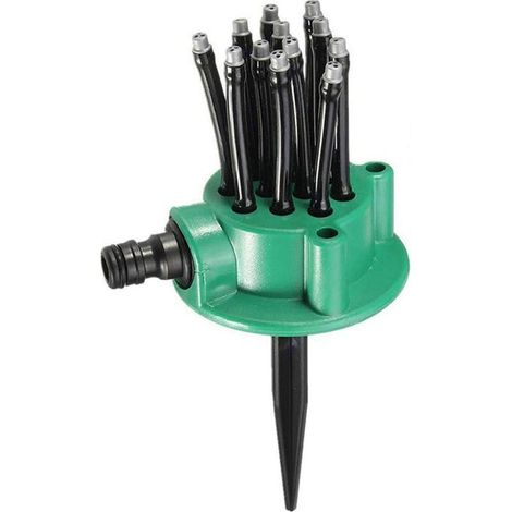 Arroseur Automatique Multi Têtes Jardin, 360 ° Prise Terre Arroseur Jardin Portable Buse Pulvérisation Réglable, 12 Buses Utilisé Jardin Parterres Fleurs Pelouses Système D'irrigation Pièces (1/5)