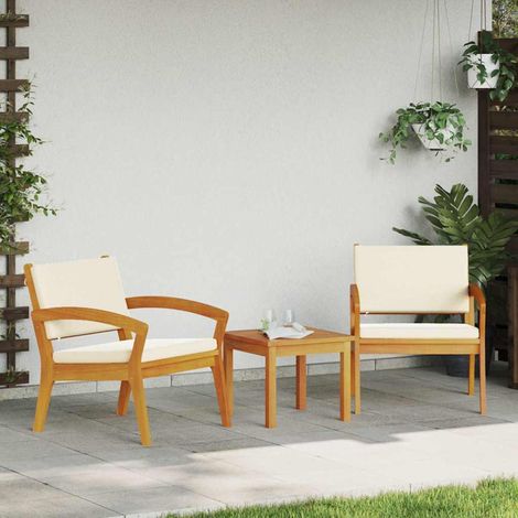 Bistrogarnitur mit Kissen 3 pcs Braun Polyester