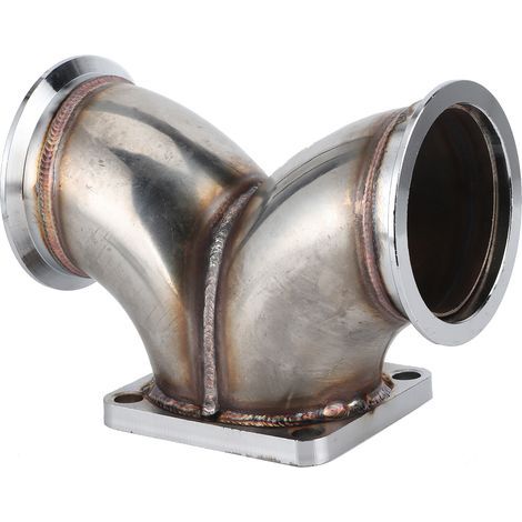 VBand Adaptateur coudé à double entrée en Y 3 pouces pour moteur V6 V8 Turbocompresseur T4 Bride à double défilement. (1/5)