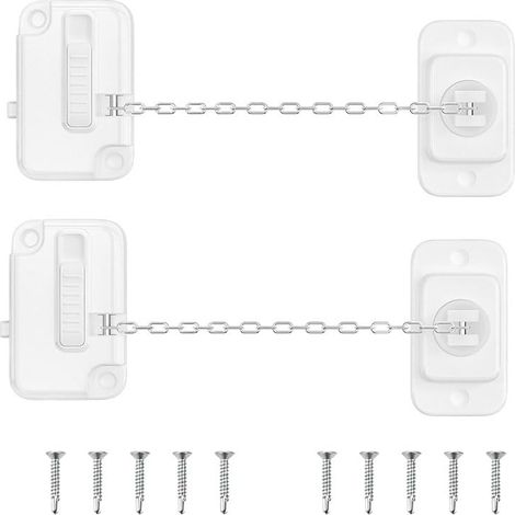 2 Pcs Securite Fenetre Entrebailleur Adhesif Avec 10 Vis Inclus (1/5)