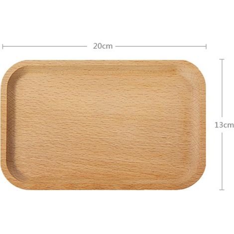 Klassisches rechteckiges Serviertablett aus Holz, handgefertigtes Dekotablett, Holztablett für Speisen (1/5)