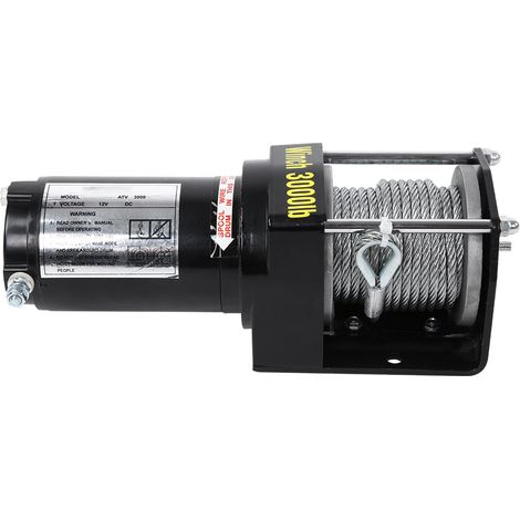 Treuil de récupération électrique 3000 lb avec télécommande filaire 12 V pour camion, VUS, VTT, remorque de bateau (1/5)