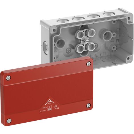 Spelsberg Abzweigkasten, Schutzart IP66, max. Leiterquerschnitt 2,5², Schlagfestigkeit IK07, Schutzklasse II, Ui 1000V AC, Ui 1000V DC, DLG, VDE, halogenfrei, 80270201