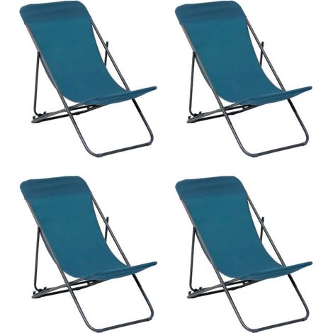 Lot de 4 Chiliennes "Setubal" 98cm Bleu Pétrole (1/5)
