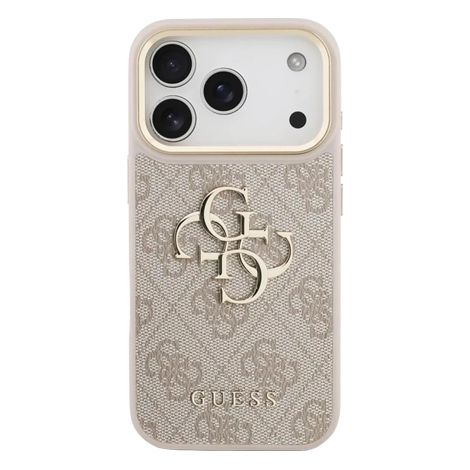 GUESS Hard Cover 4G Metal Logo Black, für Apple iPhone 17 Pro, GUHCP17L4GMGCPI