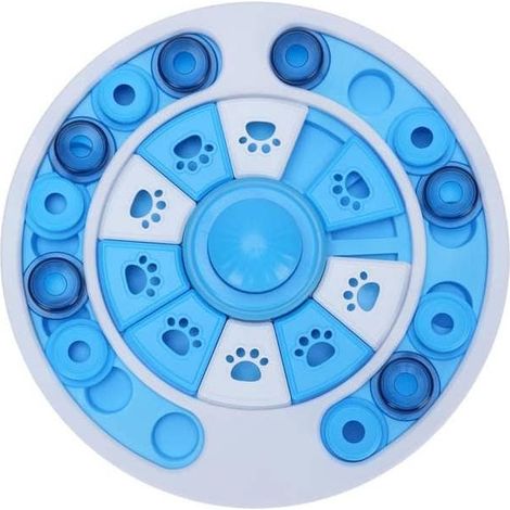 Jouet interactif pour chien, distributeur de friandises bleu à distribution lente, pour chiens petite et moyenne taille (1/5)
