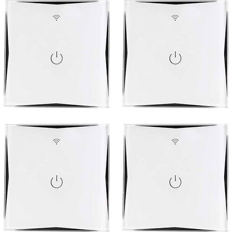 Pack 4 Interruptores WiFi de Pared vía Smartphone/APP 7hSevenOn H (1/2)