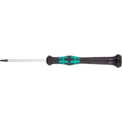 Wera 05118183001 2067 Tournevis electronicien TORX HF avec fonction de retenue, TX 7 x 60 mm, Noir/vert