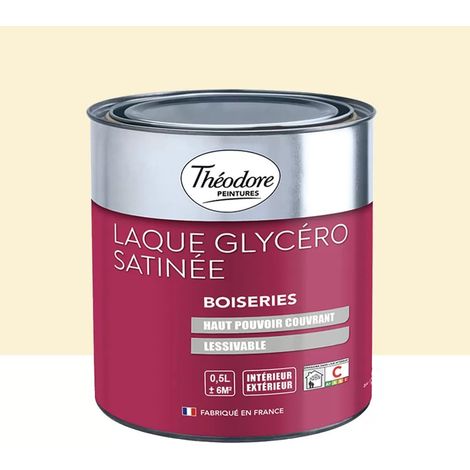 Laque Glycéro Satinée Théodore Ivoire 0,5 L (1/2)
