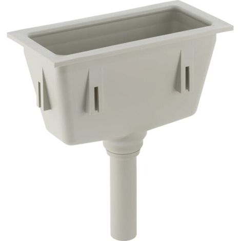 Geberit Entonnoir rectangulaire: d=50mm, gris silex, 352389081 (1/4)