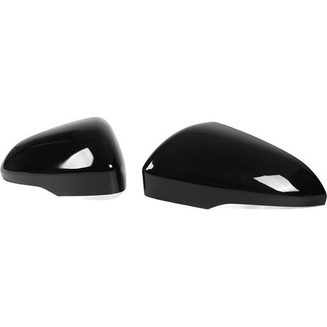 Lot de 2 coques de rétroviseur extérieur de voiture, protection de rechange pour rétroviseurs extérieurs de Ford Fusion, noir brillant (1/5)