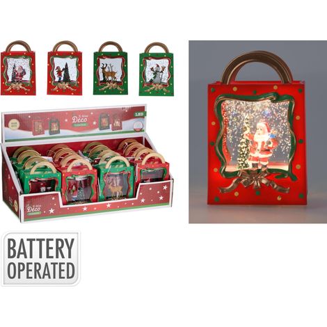 Borsa regalo con design natalizio 7,5 x 4 x 11,5 cm PERAGA CHRISTMAS