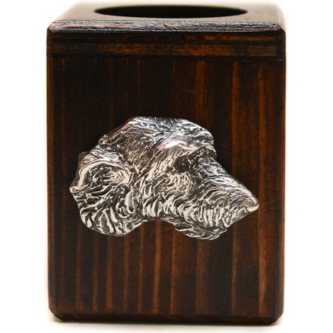 Lévrier irlandais - bougeoir en bois orné d'un chien, un souvenir unique après la perte d'un compagnon à quatre pattes, fabriqué artisanalement par Art-Dog (1/5)