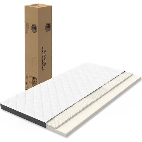 Matelas Confort ,Mousse 7 Zones Épaisseur 7 cm ,Fermeté Moyenne,H3,Certifié OEKO-TEX® - 90cm × 200cm (1/5)