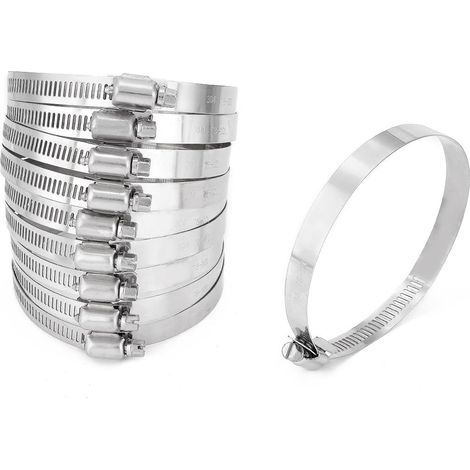 78-101mm Spannbereich 304 Edelstahl American Schneckengetriebe Schlauchschellen 5 pièces