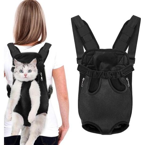 Zaino per animali domestici regolabile e pieghevole con cerniera, adatto a cani e gatti di piccola e media taglia (S). (1/2)
