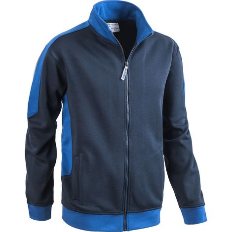 FELPA FULL ZIP MIXER BLU NAVY/ROY.