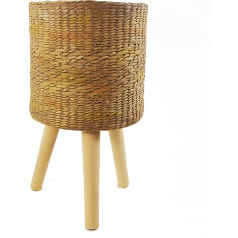 54cm x 30cm Rattan Effect Composite Large Planter (1/4)
