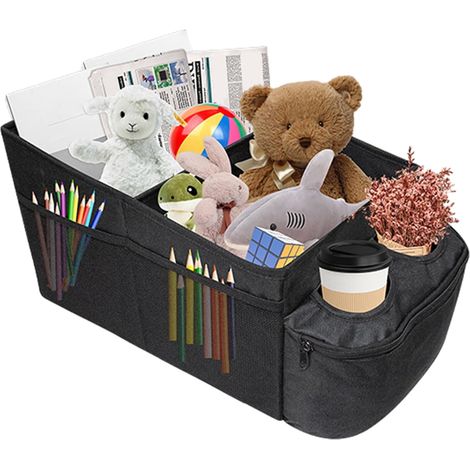 Organisateur de Coffre SUV Boîte Pliable Imperméable Gain De Place,Organisateur de Cargo Voiture - pour Téléphones Portables Portefeuilles Tasses à Eau Outils pour Voyage Familial Trajet (1/5)
