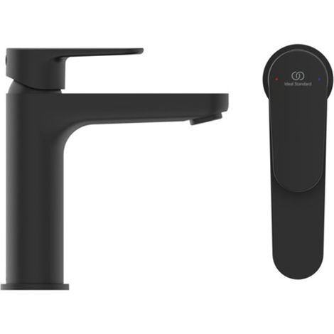 Ideal Standard Cerafine O - Grifo de lavabo, con desagüe Click-clack, negro BD131XG (1/2)
