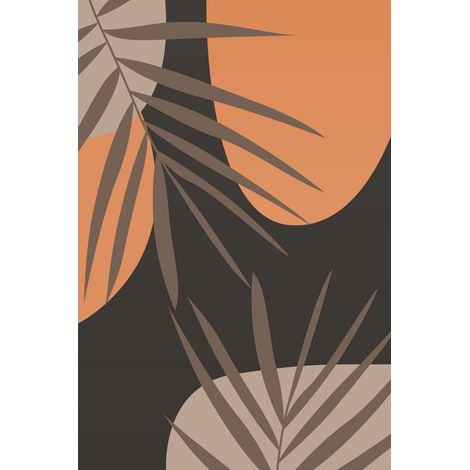 Papier peint panoramique - Feuilles Boho - 170 cm x 255 cm (1/2)
