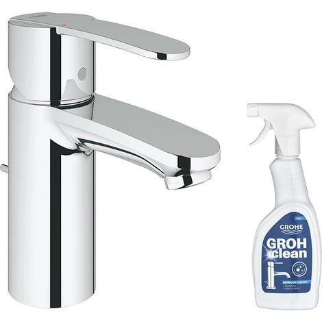 Mitigeur lavabo GROHE Quickfix Wave Cosmopolitan taille S + nettoyant GrohClean (1/5)