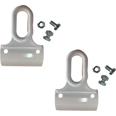 TENDAGGIMANIA Ricambi Ganci Occhielli per Tenda da Sole a Caduta in PVC ADATTABILI A Qualsiasi Profilo- Colore Bianco
