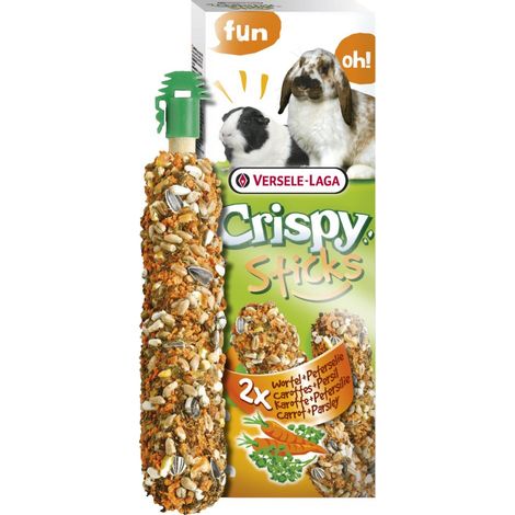Bonbonstangen mit Karotten- und Petersiliengeschmack (2x55g) für Hauskaninchen und Meerschweinchen (1/4)