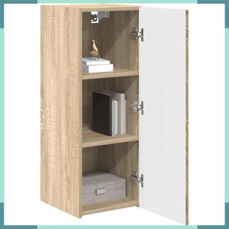 892293 Meuble TV mural Sonoma 30 x 31 x 80 cm Bois d'ingénierie (1/5)
