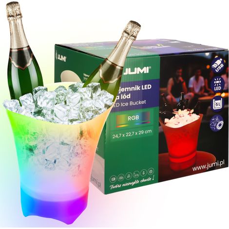 Cubitera RGB con iluminación LED, enfriador de 5 litros y altavoz Bluetooth. (1/5)